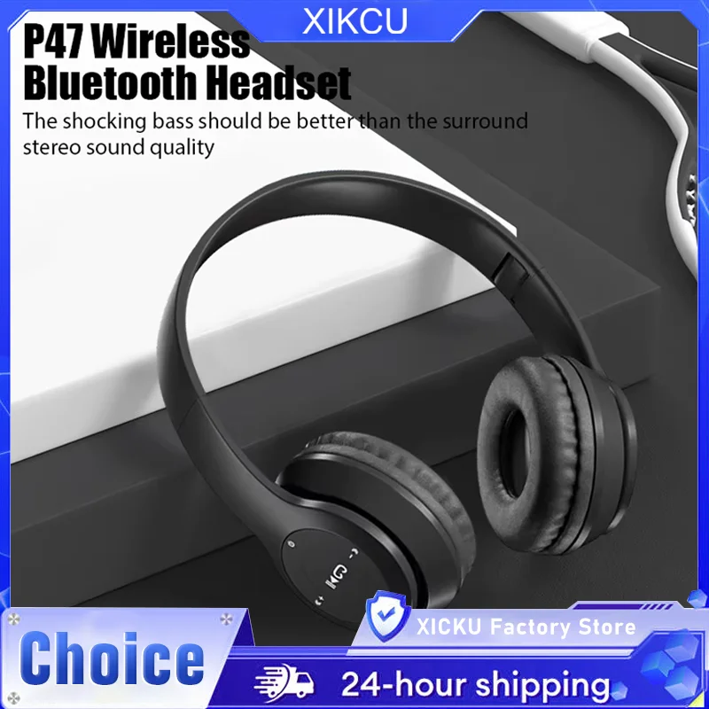 Bluetooth 5.0 Headphones Foldable Wireless Gaming Sports Headset HiFi Sound Over-ear for Huawei Xiaomi Apple Phone PC Tablet