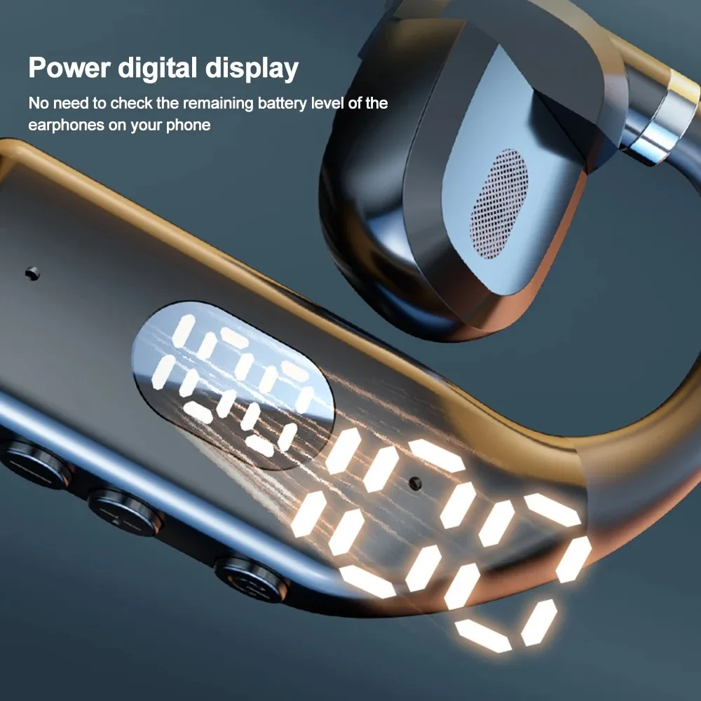 Bluetooth 5.3 Earphone Ear Hook Headphone 180° Rotation HiFi Stereo Sports Wireless Headset Waterproof Earbud for Xiaomi iPhone - Image 2