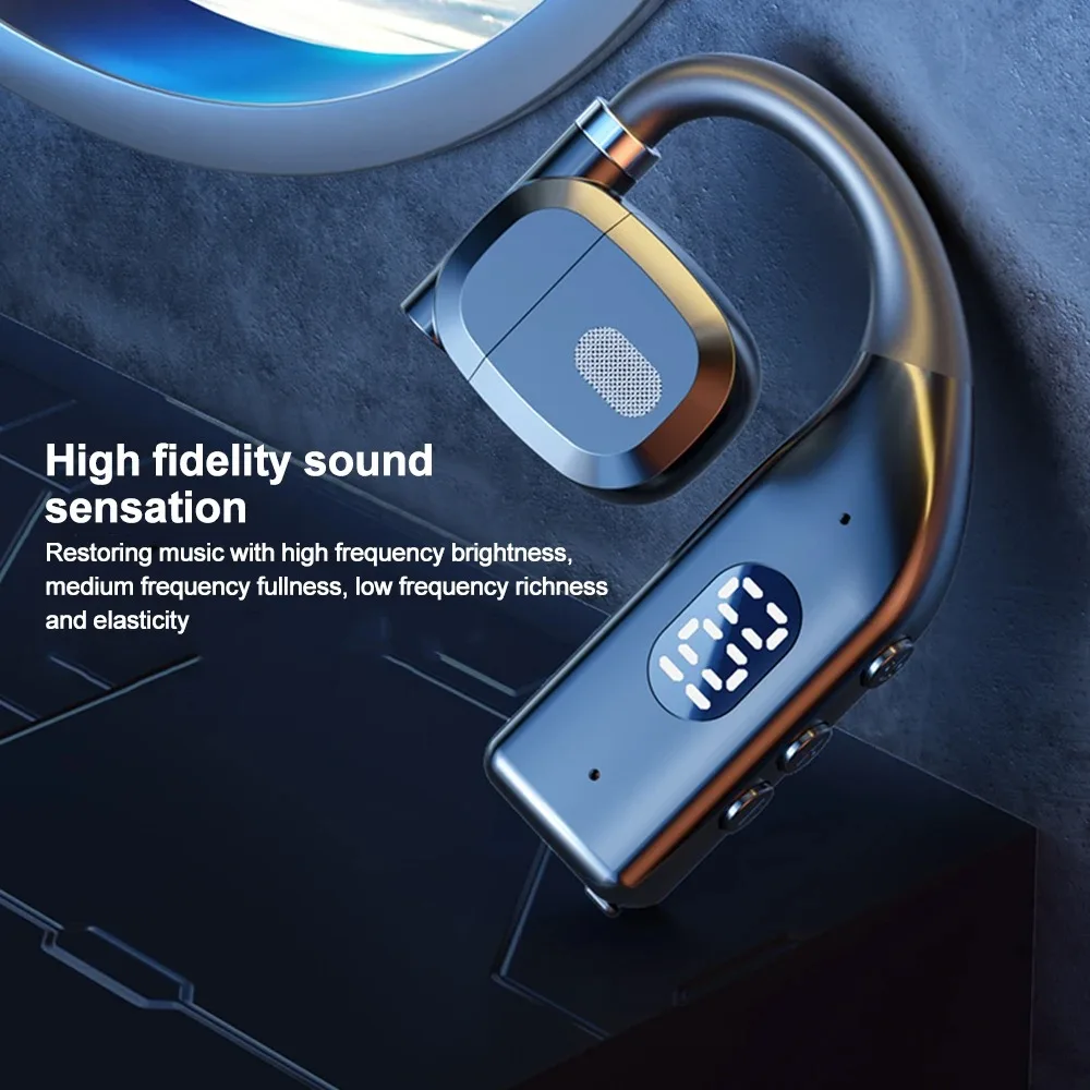 Bluetooth 5.3 Earphone Ear Hook Headphone 180° Rotation HiFi Stereo Sports Wireless Headset Waterproof Earbud for Xiaomi iPhone - Image 5
