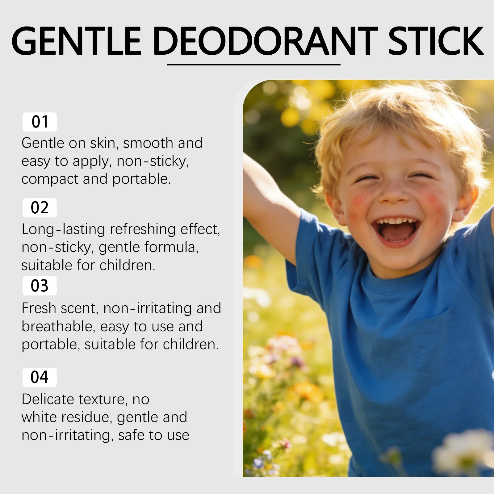 Body Odor Remover Antiperspirant Stick for Kids Sweat Odor Inhibiting Armpit Refreshing Lasting Fragrance Body Deodorant Stick - Image 4