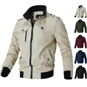 Bomber Jacket Men Fashion Casual Windbreaker Jacket Coat Men 2023 Spring Autumn New Hot Outwear Stand Slim Military Jacket Mens