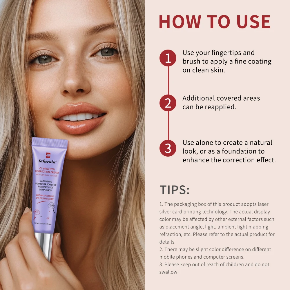 CC Cream Color Changing Liquid Foundation Centella Korean High Coverage Foundation Foundation Cream for Face Base Makeup - Image 6