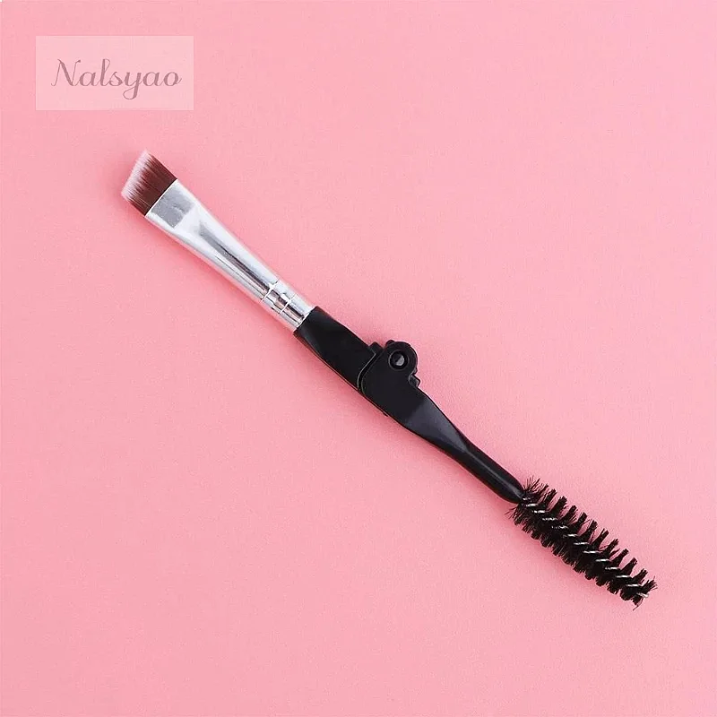 CNK Wholesale Tool Eyelash Separator Portable Mascara Applicator Duo Angled Eyebrow Brush Foldable Spoolie - Image 2