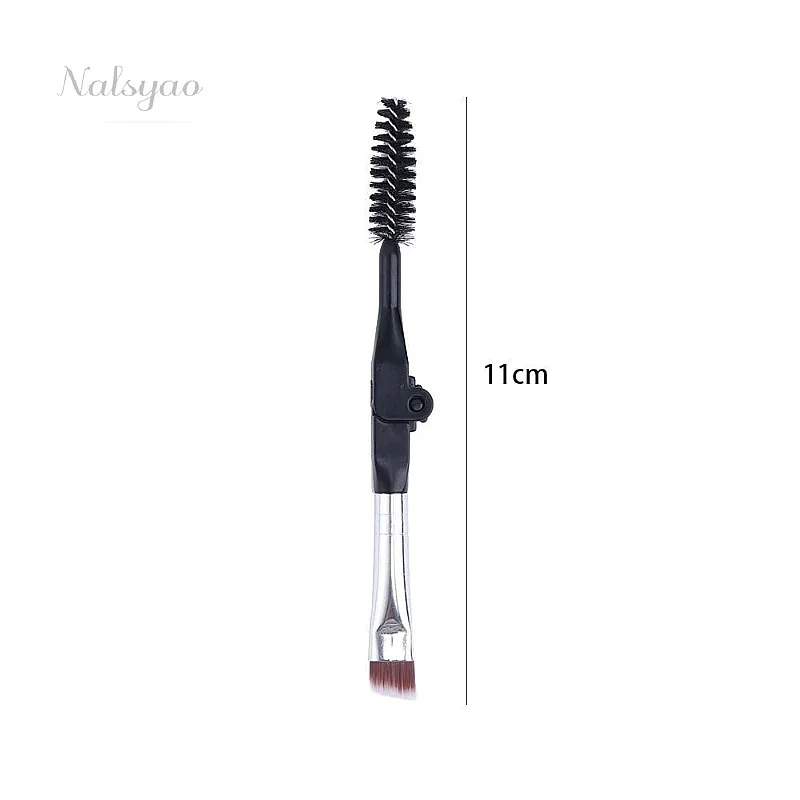 CNK Wholesale Tool Eyelash Separator Portable Mascara Applicator Duo Angled Eyebrow Brush Foldable Spoolie