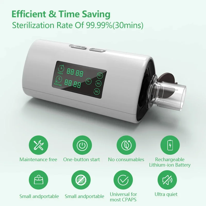 CPAP Cleaner Respirator Breathing Sanitizing Machine Disinfection Ozone Generator Sanitizers Sterilizer Portable for Home Travel - Image 2