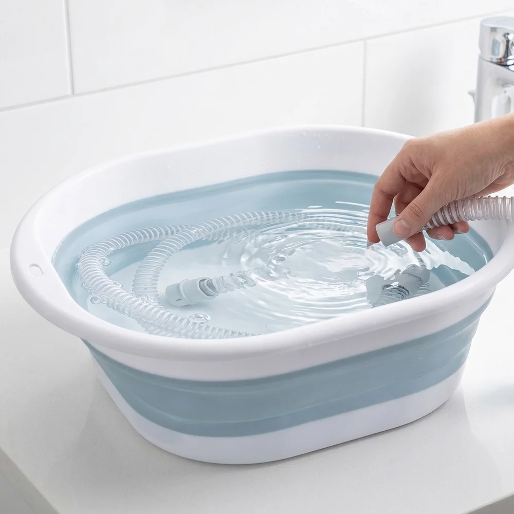 CPAP Cleaning Basin for CPAP Tool cleaning , Collapsible Wash Basin, Compatible with 22mm and 15mm Hose CPAP Supplies