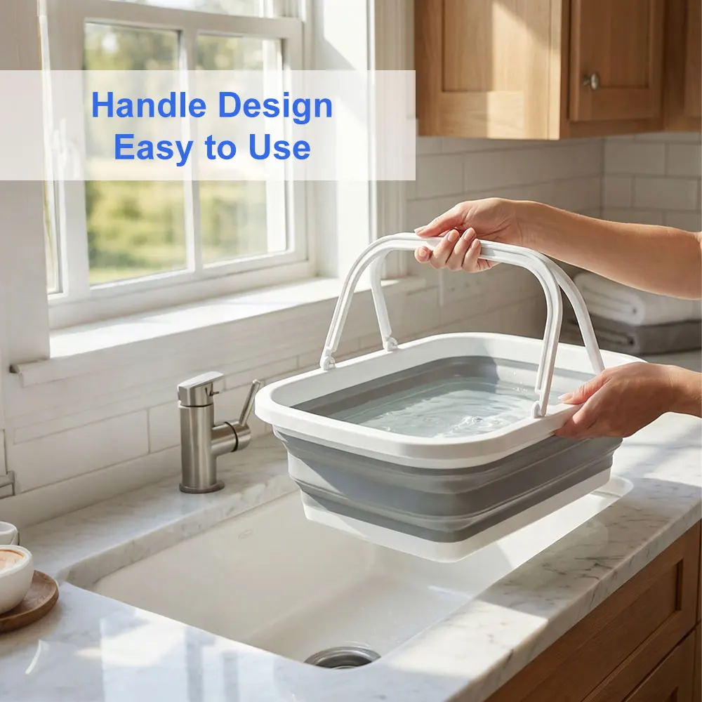 CPAP Cleaning Tub Collapsible Wash Basin for CPAP Tube Hose Tubing Portable Reusable Cleaning Bucket Tub CPAP Accessories Basin - Image 4