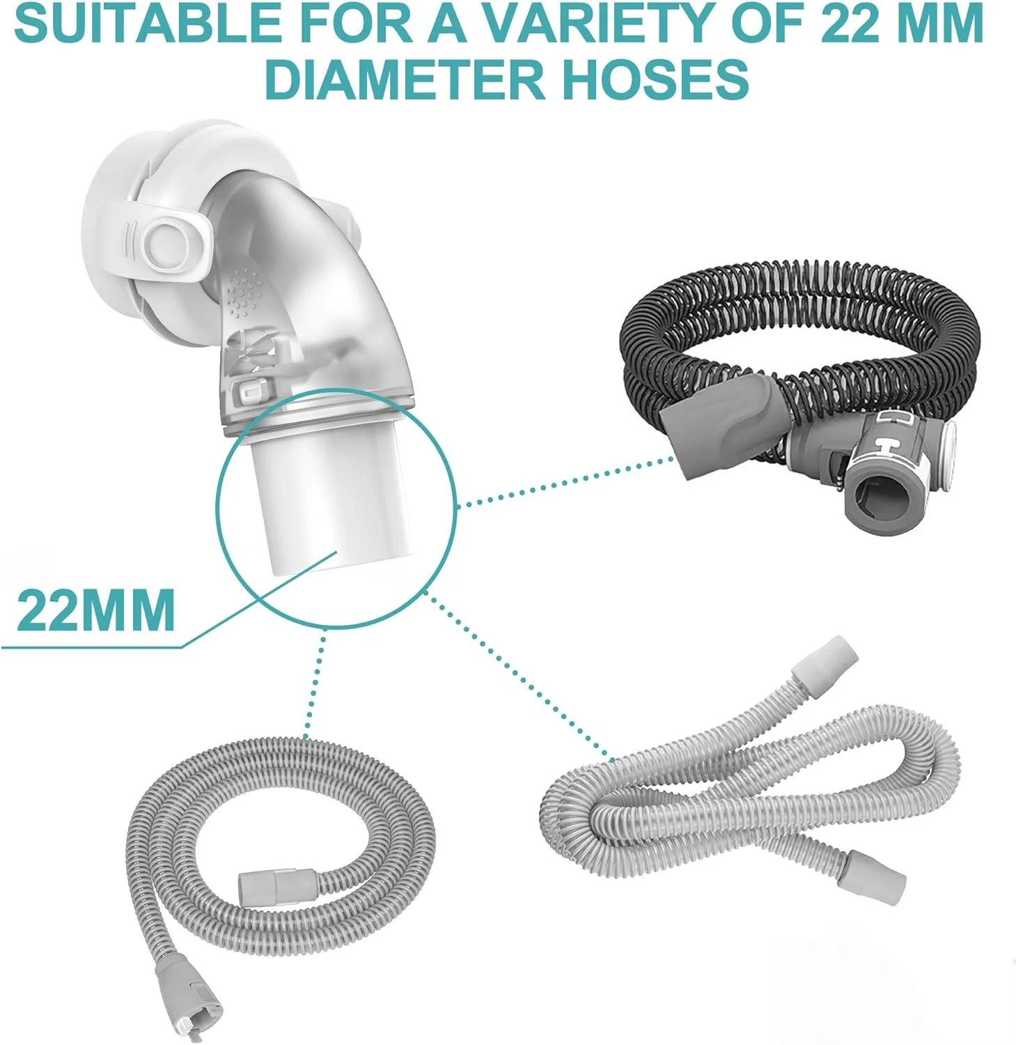 CPAP Full Face Mask Replacement Frame Compatible with AirFit F20, Cushion Elbow Assembly Set, Bonus Premium HighQuality Headgear - Image 6