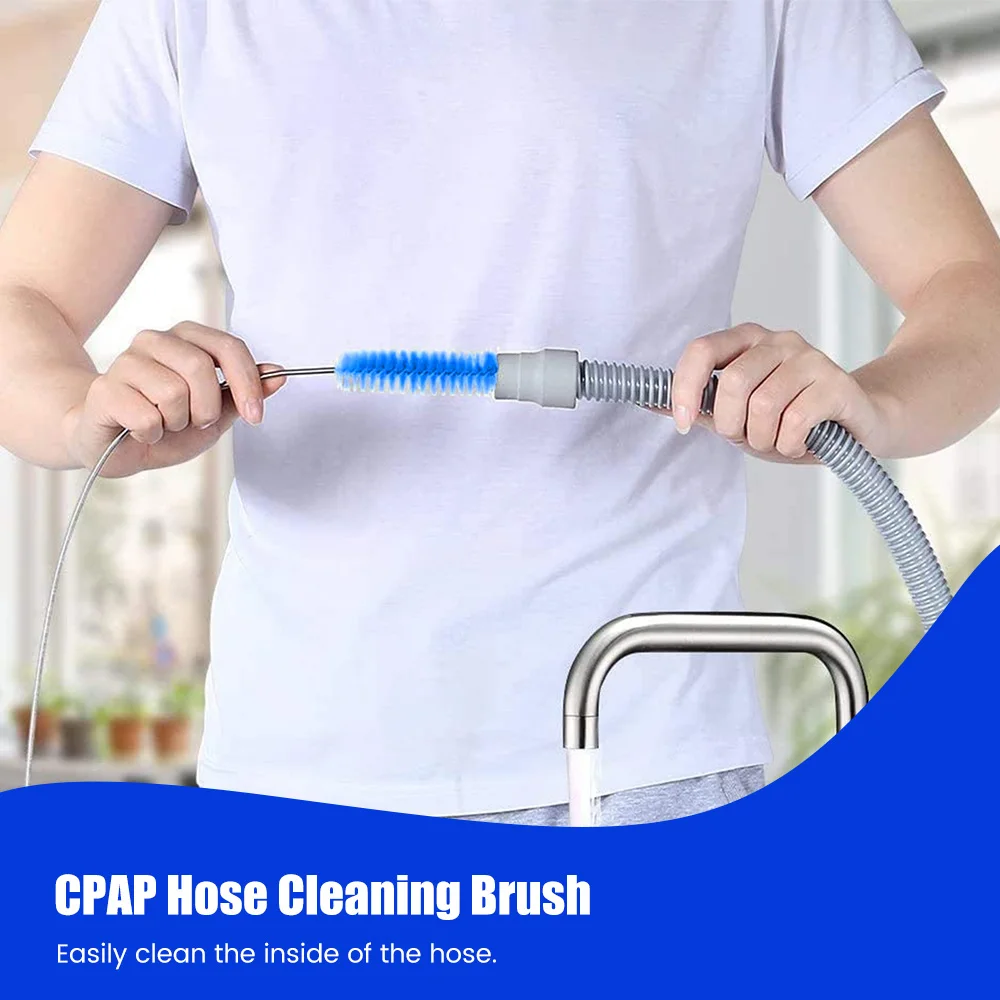 CPAP Hose Cleaning Brush CPAP Tube Mask Brush Suitable for Cleaning 7 Feet Tubing and 22mm 19mm Diameter Tubing Dual Brush Heads - Image 2