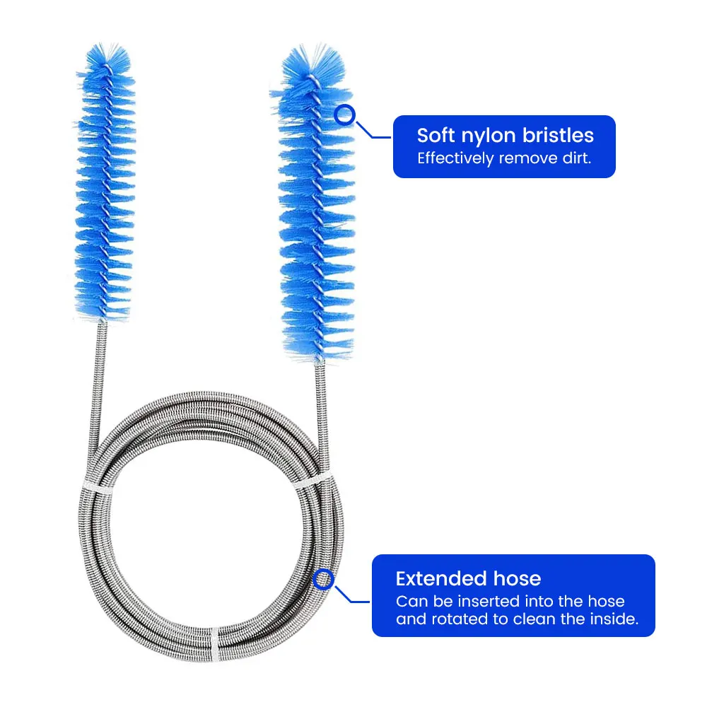 CPAP Hose Cleaning Brush CPAP Tube Mask Brush Suitable for Cleaning 7 Feet Tubing and 22mm 19mm Diameter Tubing Dual Brush Heads - Image 4