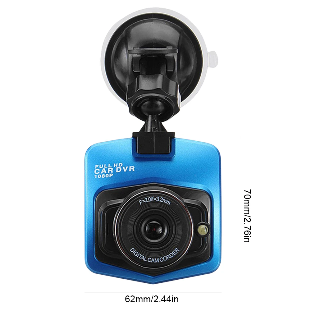 Car Camcorder Loop Recording Dash Cam Suction Cup HD 1080P Car DVR Night Vision 2.4 Inch LCD Screen Motion Detection G-Sensor - Image 6