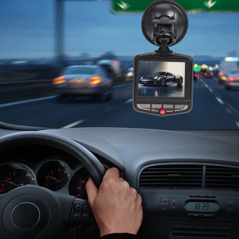 Car Camcorder Loop Recording Dash Cam Suction Cup HD 1080P Car DVR Night Vision 2.4 Inch LCD Screen Motion Detection G-Sensor - Image 3