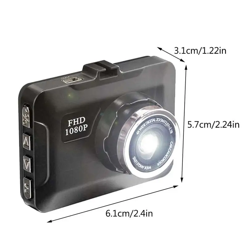 Car Dash Cam 1080P Full HD Driving Recorder Built-in G Sensor 2 Inch Screen Night Vision Wide Angle 24H Parking Mode Camera - Image 6
