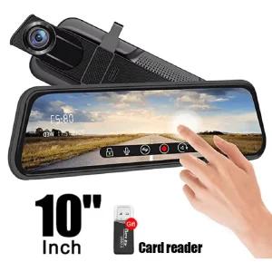 Car Rearview Dash Camera Front Wide 10.0 Inch Full Screen 1080P Auto Lens Cam Car Recorder Stream Media Auto 4K DVR