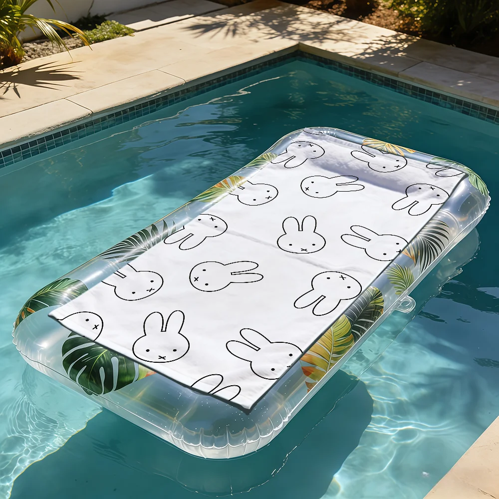 Cartoon Bunny Rabbit Cute M-Miffy n-nijntje soft Dry Beach Towels Trip Towel swim Summer Holiday Vacation bathing Pool Camp Gift - Image 3