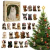 Cat Advent Calendar 2026 24 Days Christmas Countdown with 24Pcs 2D Acrylic Cute Kitten Tree Decoration for Xmas Cat Lovers Gifts