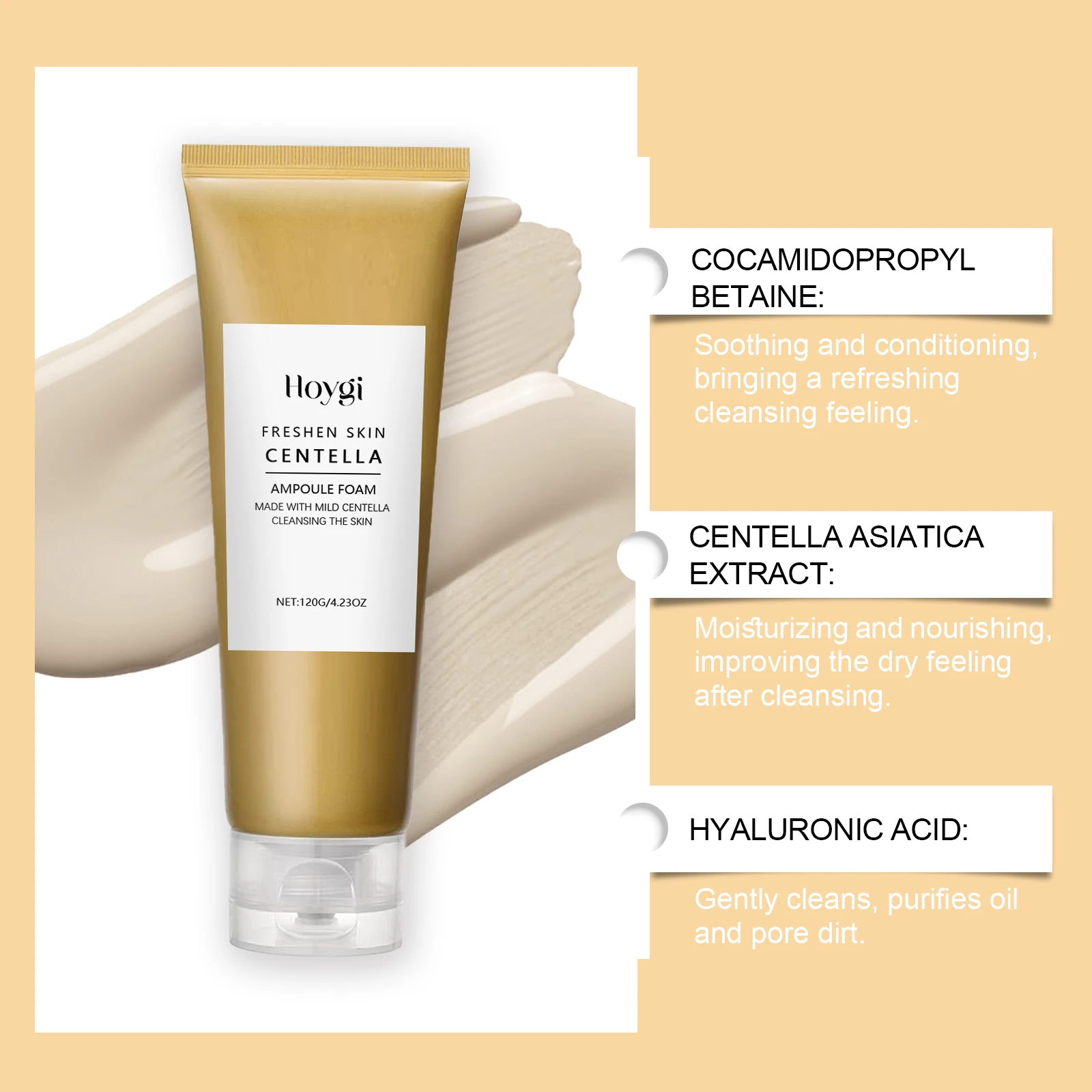 Centella Skin Care Set Centella Serum Face Wash Cleansing Oil Facial Care Set Soothing Refreshing Smooth Glowing Face Essence - Image 5