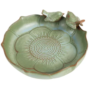 Ceramic Bird Bath for Outside Weather Resistant Bird Bath Bowl Only Vintage Birdbath for Outdoors Garden Tabletop Deck Balcony