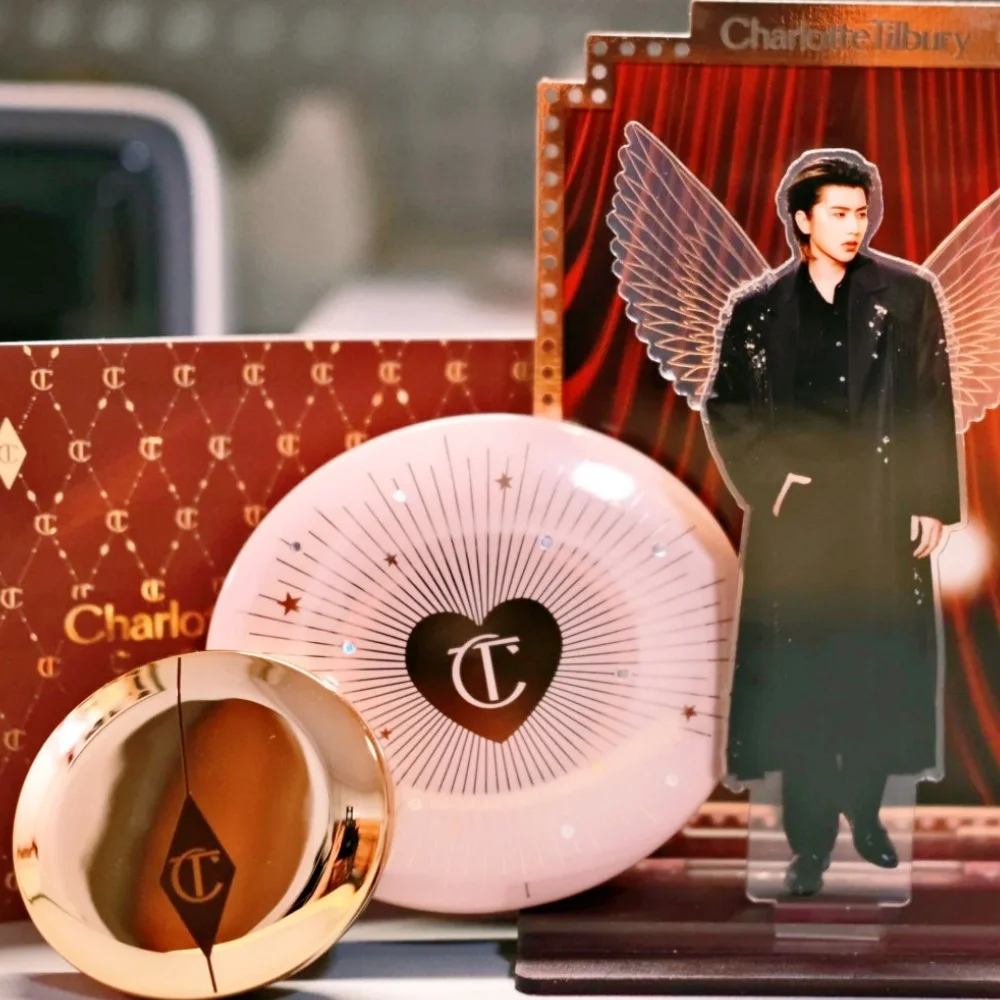 Charlotte Tilbury Limited Edition Silver Disk Facial Setting Powder CT New 4 Colors Face Palette Nudegasm Glowgasm Cosmetics - Image 2