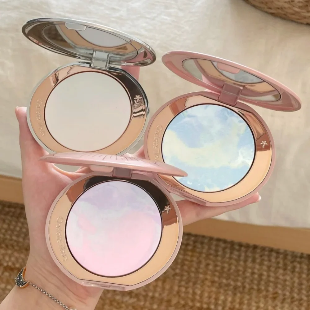 Charlotte Tilbury Limited Edition Silver Disk Facial Setting Powder CT New 4 Colors Face Palette Nudegasm Glowgasm Cosmetics - Image 3