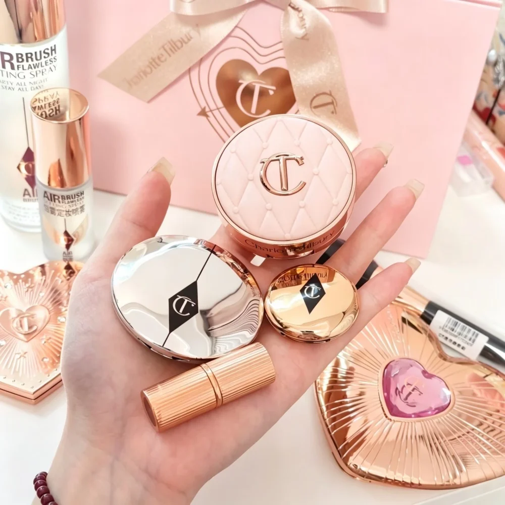 Charlotte Tilbury New Lip Balm Plumping Lip Gloss Smooth Glossy CT Facial Setting Powder Delicate Texture Blush Bronze Cosmetics