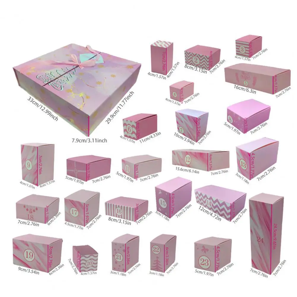 Christmas Countdown Calendar Advent Calendar for Kids Diy Christmas Advent Calendar Boxes 2024 Empty 24-day Countdown Gift Boxes - Image 2