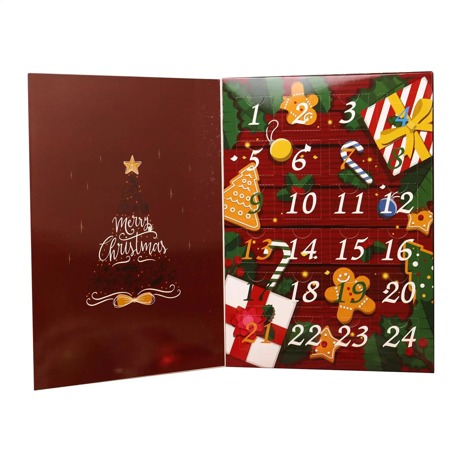 Christmas Countdown Calendar Boxes 24 Days Fillable Reusable Kids Christmas Countdown advent Calendar Empty DIY Gift Box