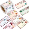 Christmas Gift Tags Stickers 200 Pcs From Santa Name Tags for Christmas Presents Gifts Self Adhesive Labels