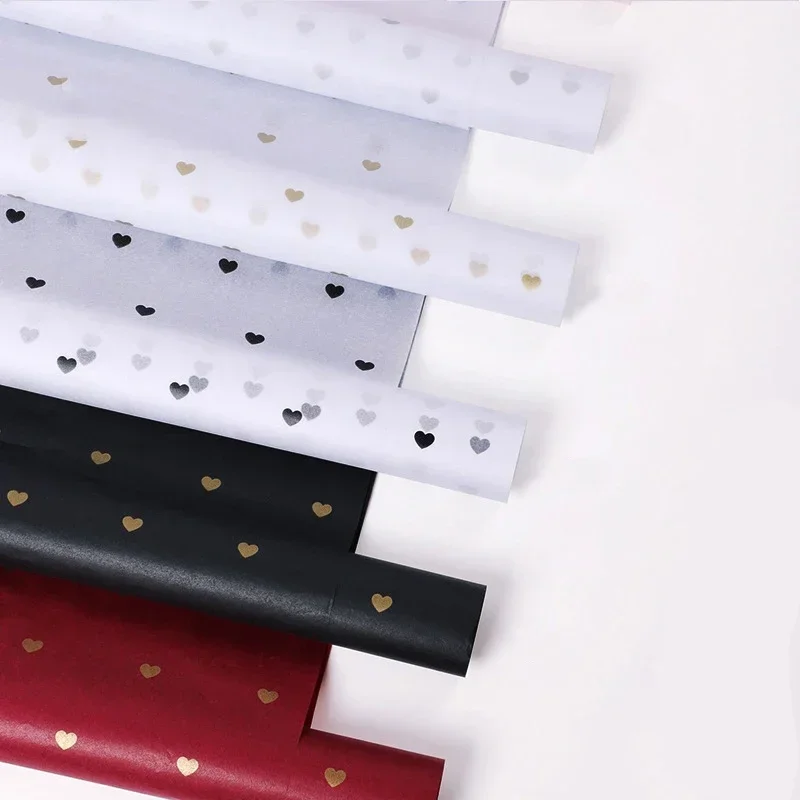 Christmas Gift Wrapping Paper DIY Handmade Craft Star Love Dot Pattern Tissue Paper 7 Sheets/lot Flower Packaging Paper - Image 3