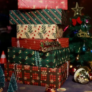 Christmas Kfrat Wrapping Paper Wedding Green Decoration Gift Wrap Artware Kraft Packing Paper Vellum Paper Origami Paper