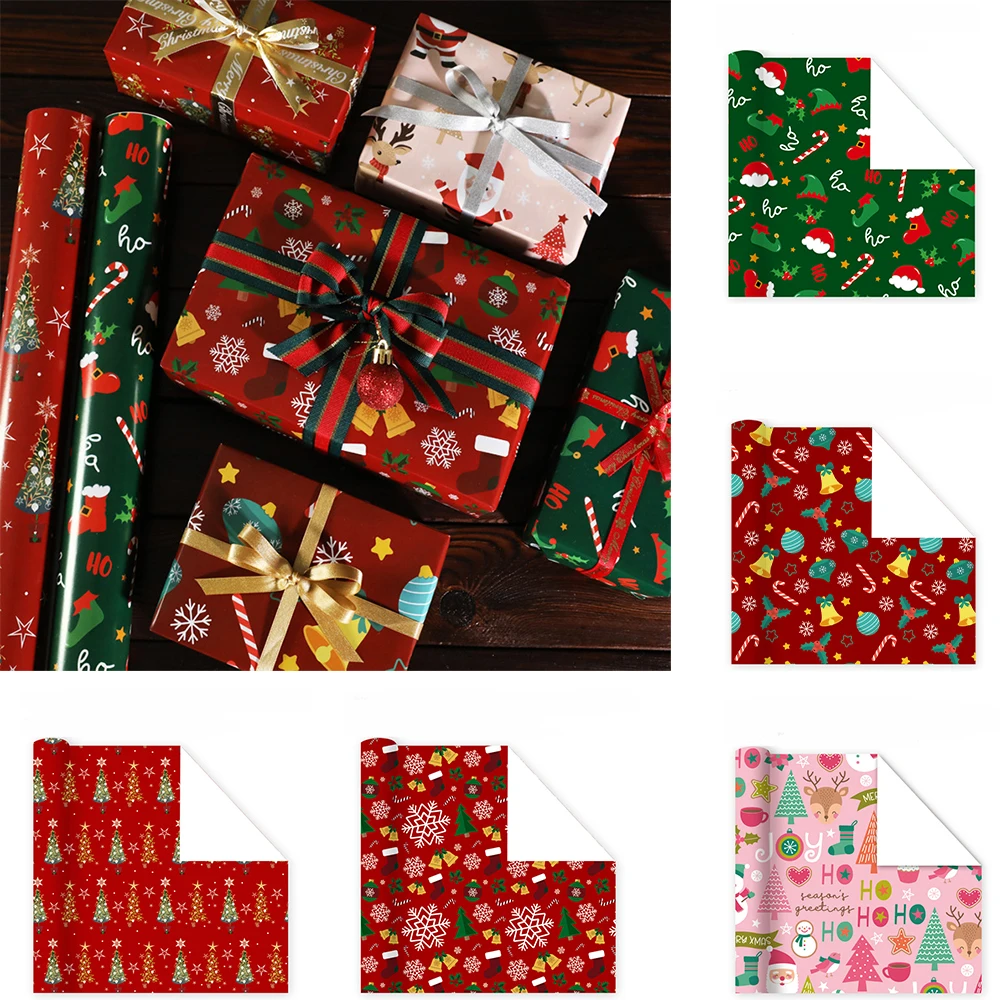 Christmas Packaging Paper Elegant Gift Wrapping Paper Santa Claus Gift Paper Versatile For Special Occasions Gifts Gift Wrapping - Image 6