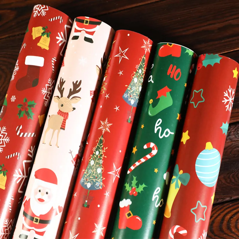 Christmas Packaging Paper Elegant Gift Wrapping Paper Santa Claus Gift Paper Versatile For Special Occasions Gifts Gift Wrapping
