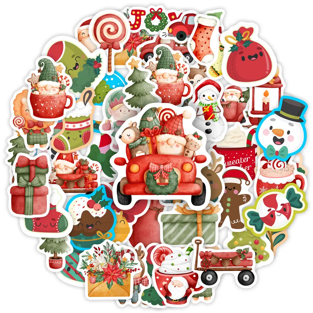 Christmas Stickers Cute Seal Sticker Cartoon DIY Scrapbooking Decoration Decals Funny Children Toys PVC Waterproof for Laptop - Image 2