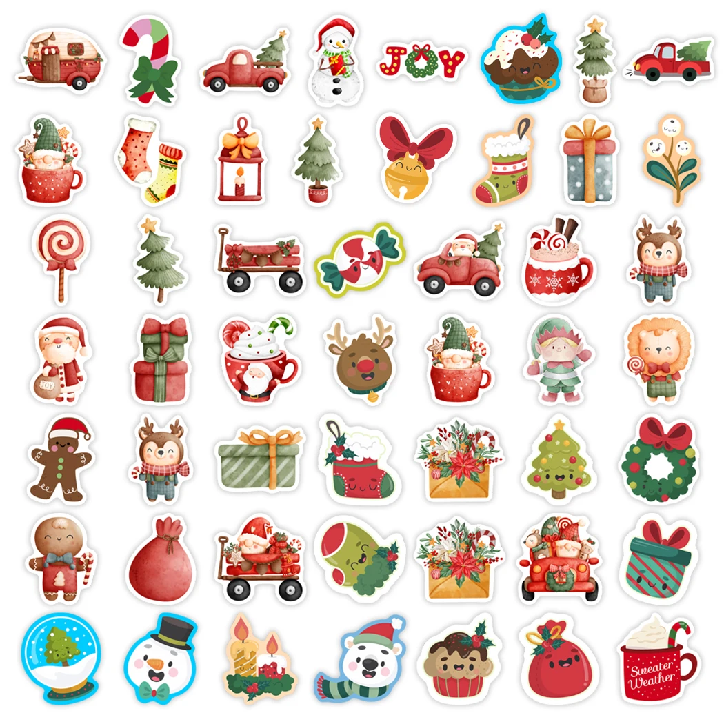 Christmas Stickers Cute Seal Sticker Cartoon DIY Scrapbooking Decoration Decals Funny Children Toys PVC Waterproof for Laptop - Image 6