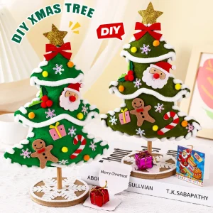 Christmas Tree Crafts Kits DIY Christmas Decoration Handmade Toys Puzzle Craft Kit Toys Christmas Gifts