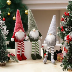 Christmas decoration items - Nordic style long-legged figurine with no face - old man doll - window display item