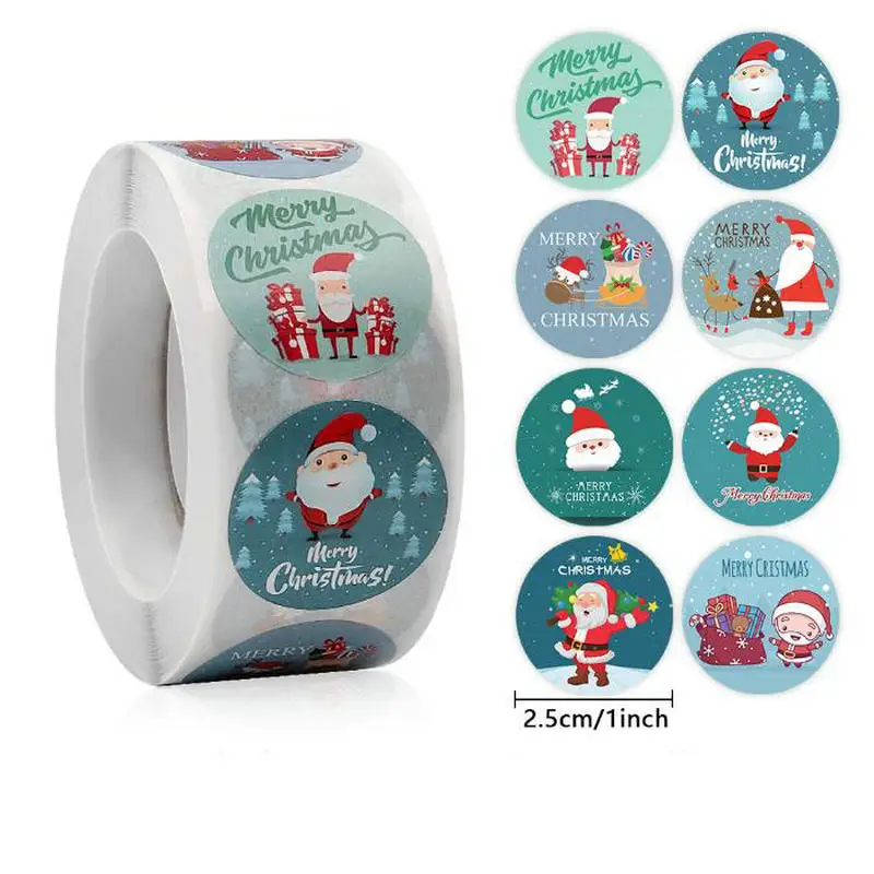 Christmas gift stickers decorative sealing sticker Merry Christmas Reward Self-adhesive labels Day party - Image 2