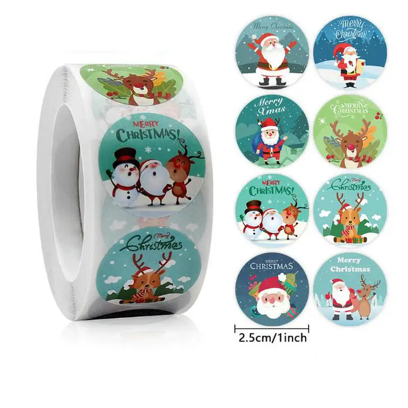 Christmas gift stickers decorative sealing sticker Merry Christmas Reward Self-adhesive labels Day party - Image 6