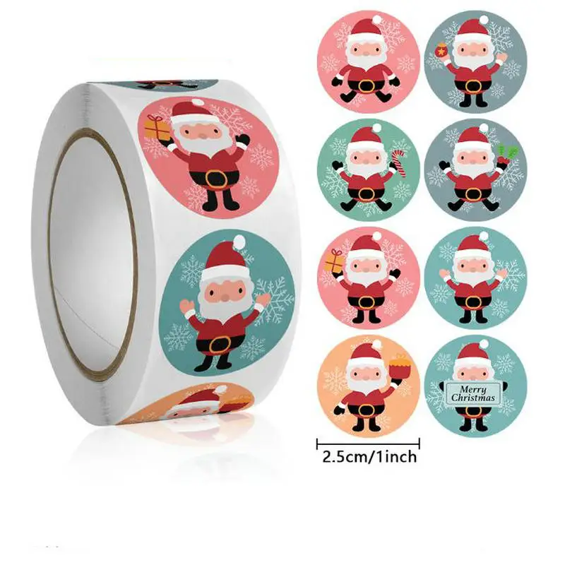 Christmas gift stickers decorative sealing sticker Merry Christmas Reward Self-adhesive labels Day party - Image 3