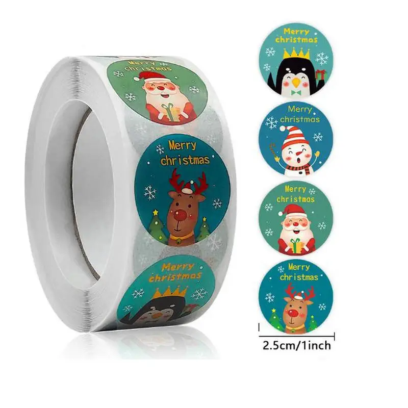 Christmas gift stickers decorative sealing sticker Merry Christmas Reward Self-adhesive labels Day party - Image 4