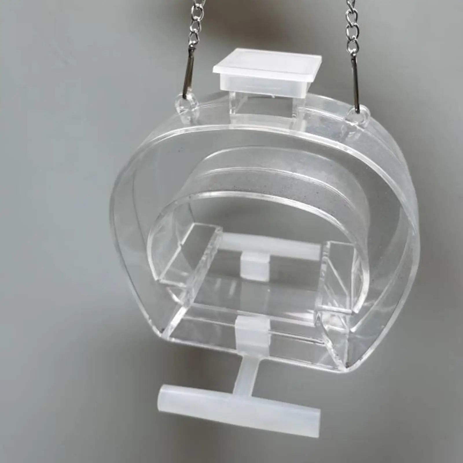 Clear Acrylic Window Feeders Wild Bird Feeders for Outdoor Hanging for Garden Yard with Hangable Chain