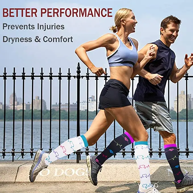 Compression Stockings Men Women Stocking Edema, Diabetes, Varicose Veins, Sport Socks Outdoor Pressure Running Compress Socks - Image 5