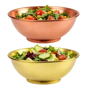 Copper Mixing Bowl Large Salad Prep Vintage Kitchenware Copper Durable Rustic Baking Dish Cookware Serving Fruit Bowl