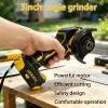 Cordless Mini Angle Grinder 3 Inch Polishing Grinding Machine Electric Cutting Power Tools Electric Angle Grinder Electric Tools