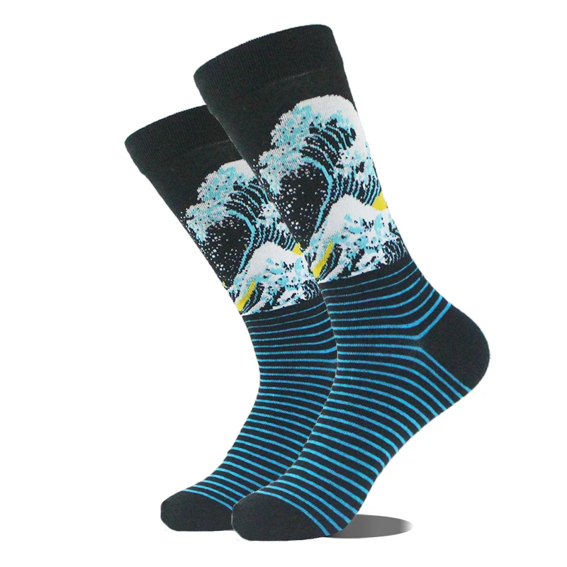Cotton Happy Funny Socks Men Alien Planet Shark Crazy Design Sokken Unisex Novelty Dinosaur Crew Skateboard Calcetines Hombre - Image 5