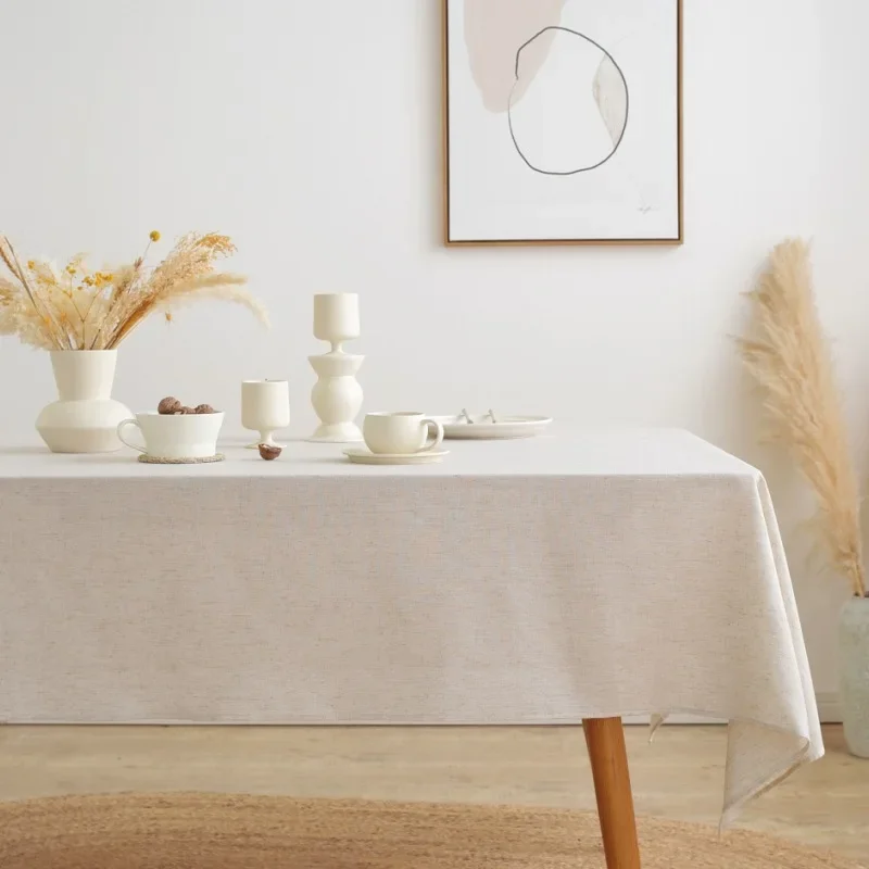Cotton Linen Tablecloth for Wedding Home Party Dining Banquet Decoration Flax Fabric Table Cloth Luxurious Table Cover - Image 3