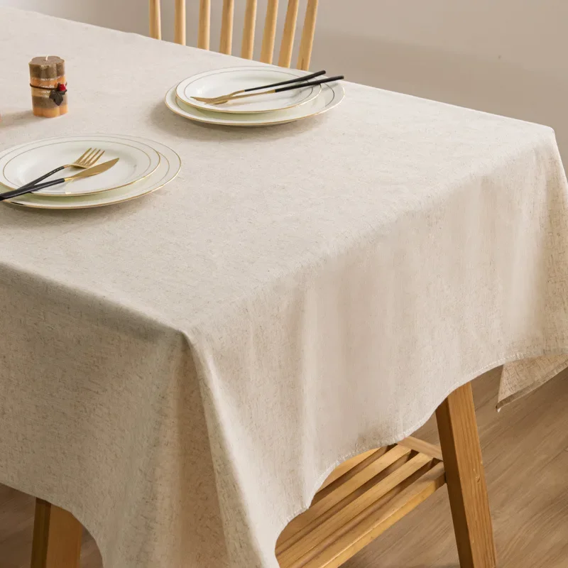 Cotton Linen Tablecloth for Wedding Home Party Dining Banquet Decoration Flax Fabric Table Cloth Luxurious Table Cover - Image 4