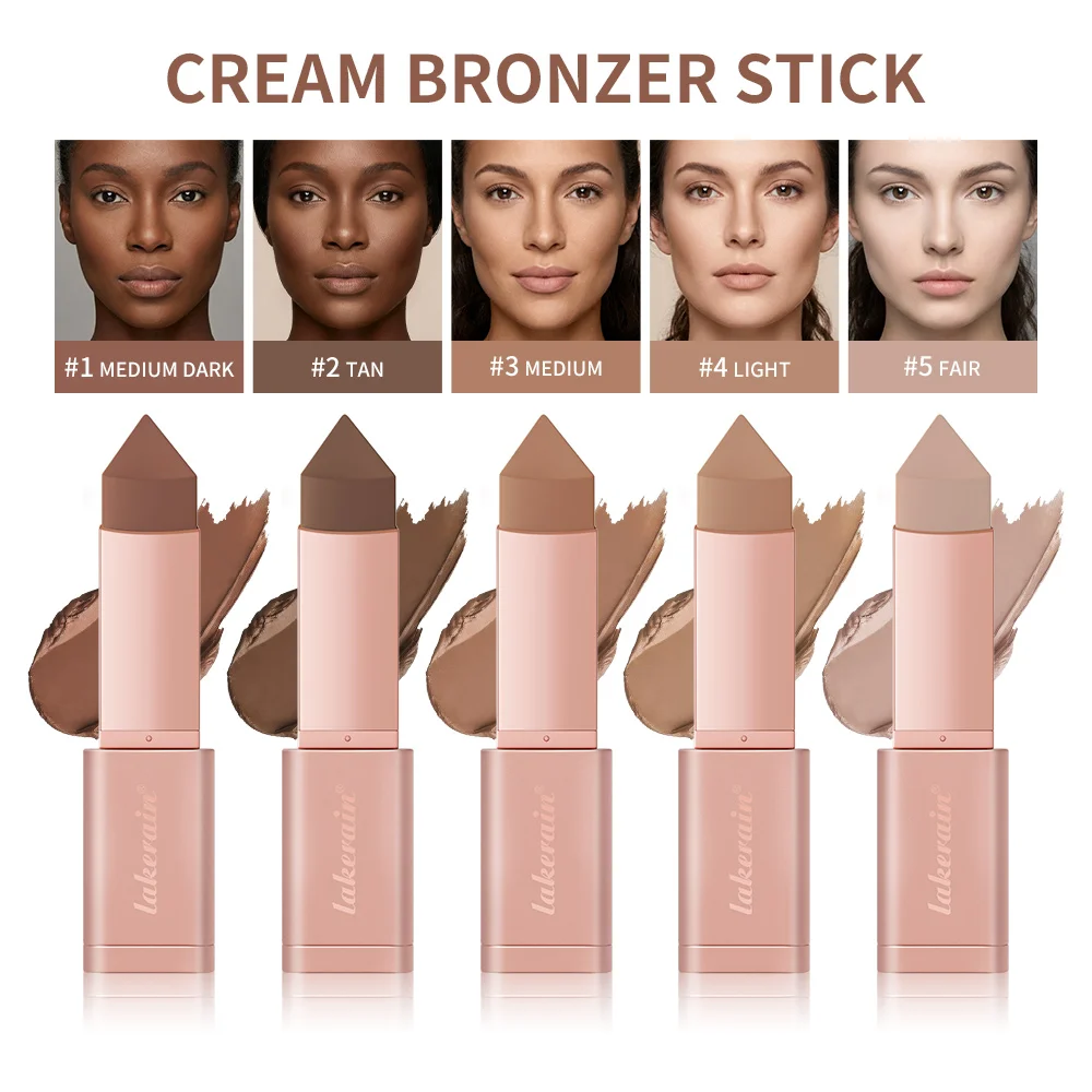 Cream Bronzer Stick and Contour Stick Bronzing Contouring Instant Highlights Dark Circles Face Contour Facial Foundation Makeup - Image 2