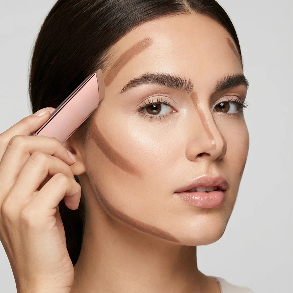 Cream Bronzer Stick and Contour Stick Bronzing Contouring Instant Highlights Dark Circles Face Contour Facial Foundation Makeup - Image 4