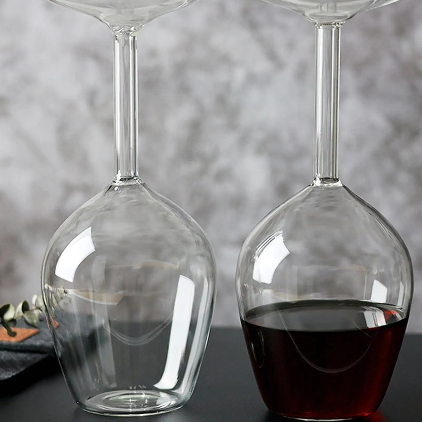 Creative Upside Down Wine Glass 400ML Long Stem Red Wine Cup with Fun Inverted Design Unique Christmas Gift for Wine Lovers - Image 3